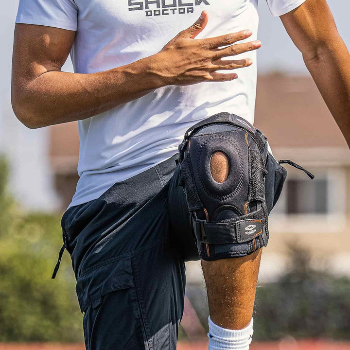 shock doctor hinged knee brace running
