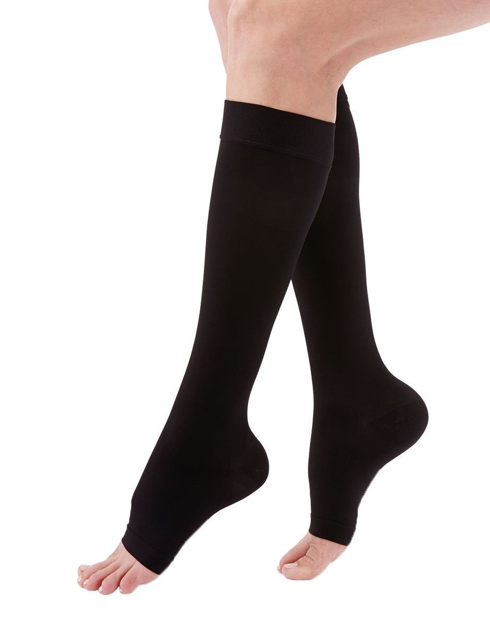 Medi Duomed Open-Toe Knee High Black Compression Stockings (Free Shipping)  – BodyHeal