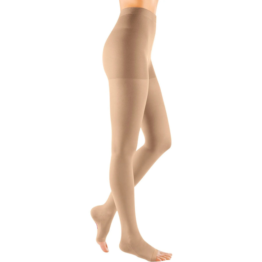 medi duomed panyhose beige open toe compression stockings
