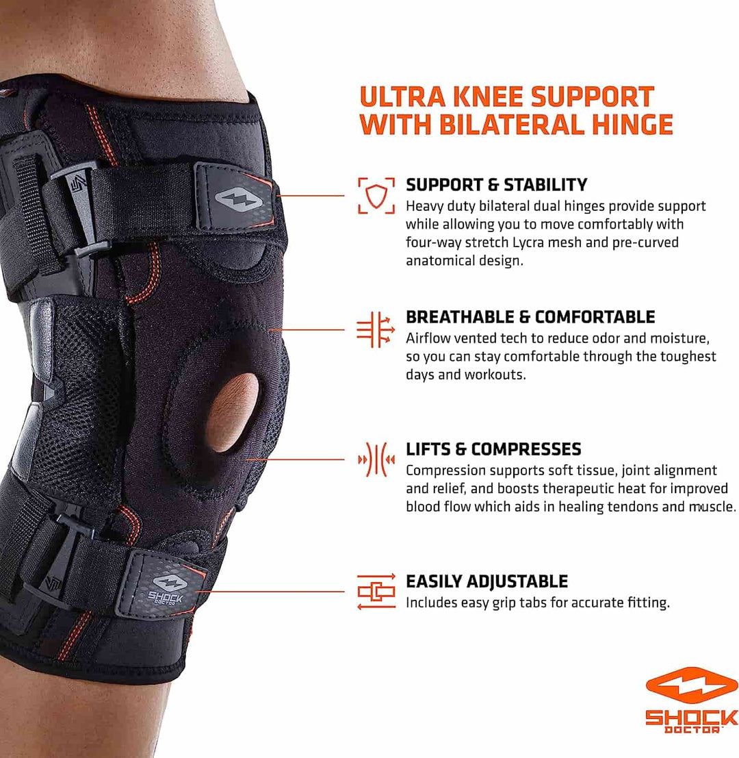 shock doctor ultra knee support 875 features