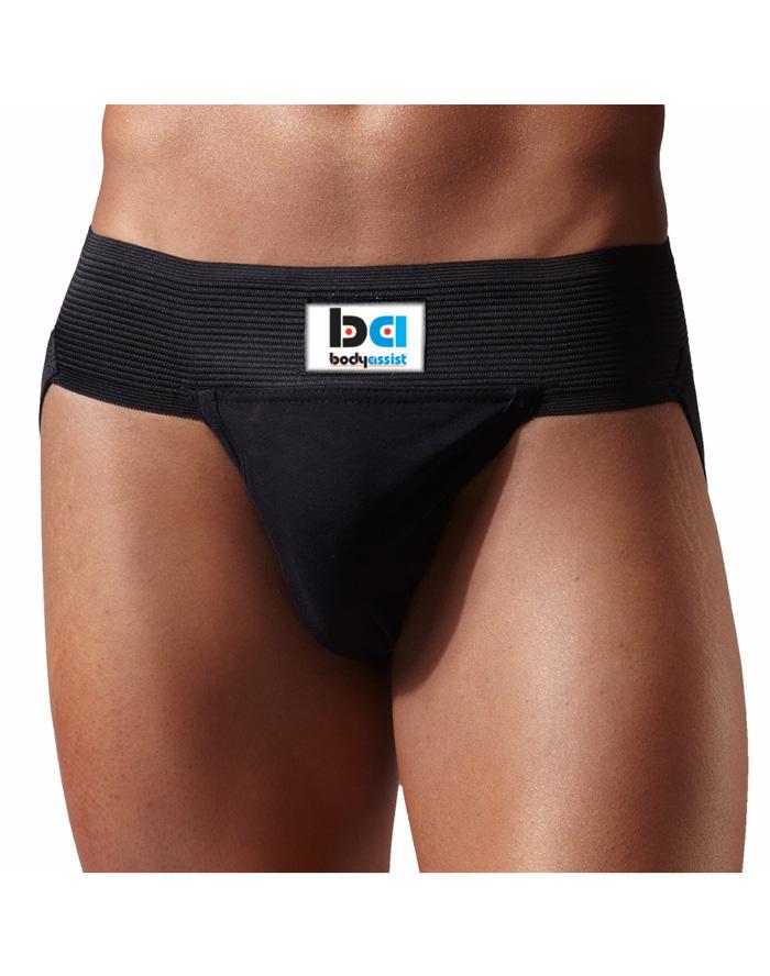 body assist jockstrap athletic supporter black 540B