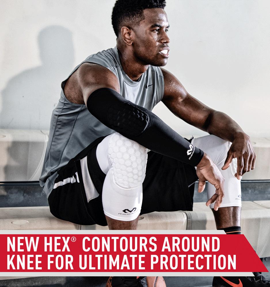 mcdavid basketball white padded leg sleeves md6446
