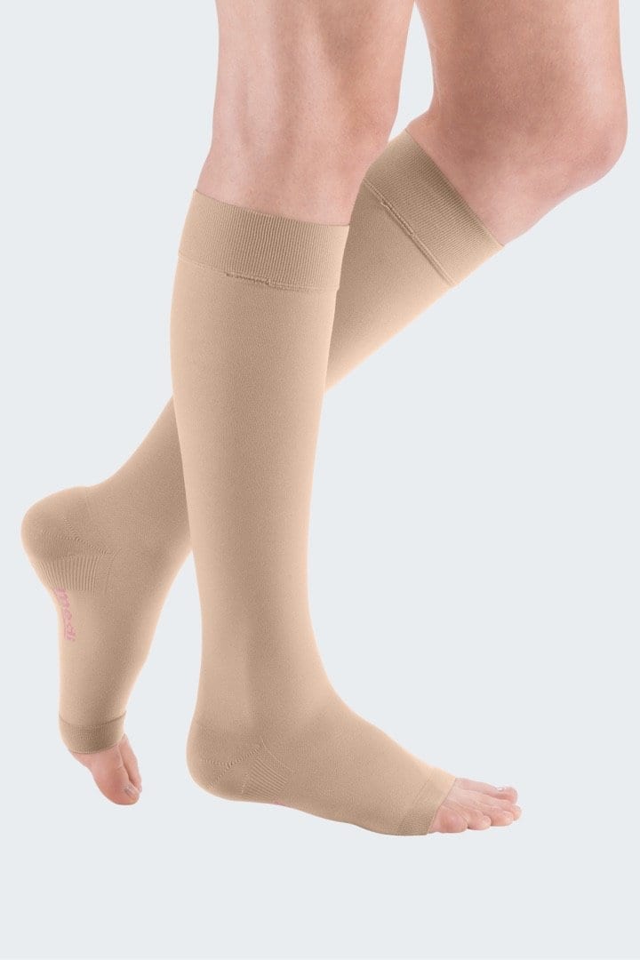 mediven plus medical compression stockings beige open toe