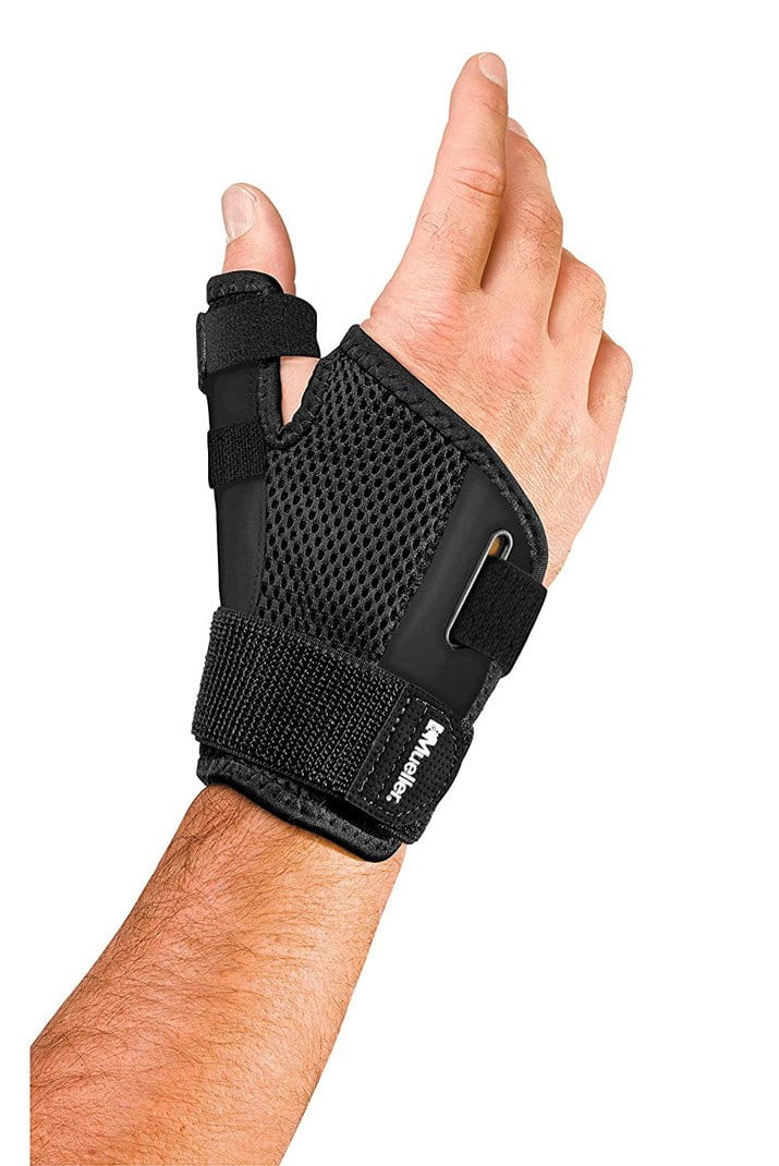 mueller black thumb wrist brace